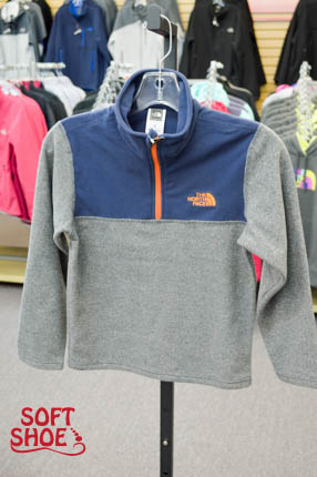 Glacier 1/4 Zip Boys - Zinc Grey - Cosmic Blue
