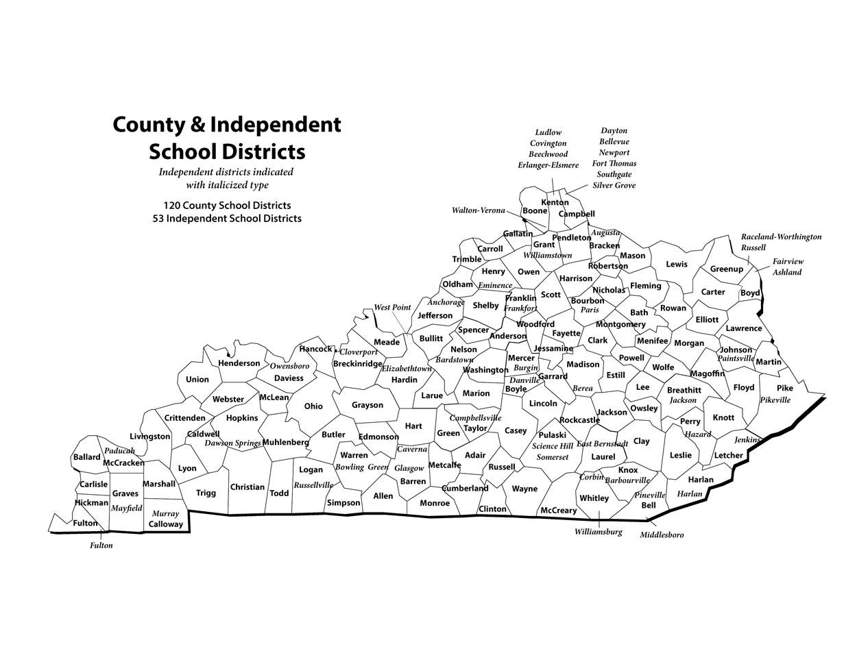 Kentucky School Districts Map KY school District MAP 2012 – Soft Shoe